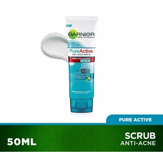 Garnier Pure Active Scrub 50mL [For Acne Prone Skin]