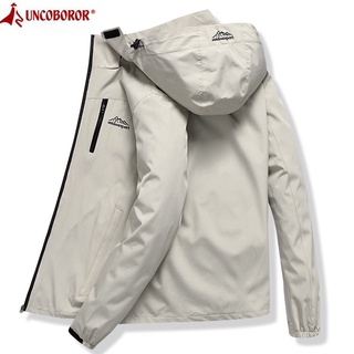 Jacket Men Waterproof Hooded Breathable Casual Jacket Spring Autumn Outwear Windbreaker Tourism Moun