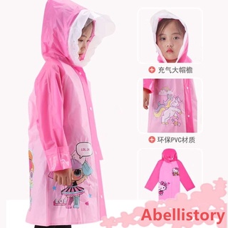 【ABellistory】 [Ready Stock] Cartoon Rain Coat Kids Unisex Rain Coat - S Size