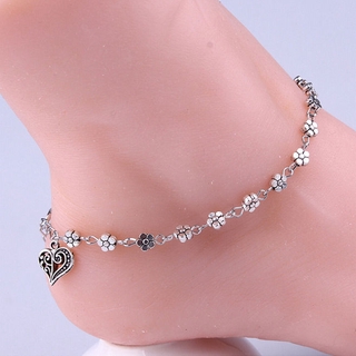 Silver Plated Chain Anklet Ankle Bracelet Barefoot Sandal Beach Foot Jewelry