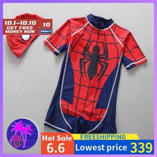 European and American super cool Spiderman children's swimsuit boy's one-piece swimsuit cool surfsuit suit quick dryingswimming pants for women plus sizeswimming pants for women