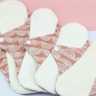 4pcs. Set - Reusable/Washable Menstrual Pad/Cloth Pad (Organic Bamboo Fiber) - No Pouch included