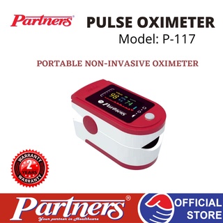 Partners Pulse Oximeter Portable Non-Invasive Oximeter with Free Lanyard and Battery (Model: P-117)