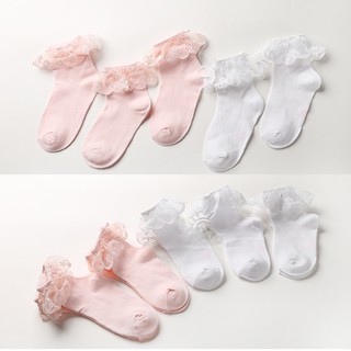 Princess Girls Socks Flower Lace Baby Kids Anti Slip Socks