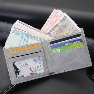 ✷NEW✷Wallet Men's Short Thin Retro Student Casual Business Wallet Cross Wallet Fashion Cool Soft Leather Wallet Youth