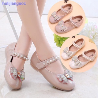2021 spring and autumn girls leather shoes, summer soft-soled children s single shoes, princess shoes, soft-soled flat-bottomed baby shoes, British children