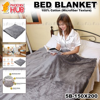 Phoenix Hub 5B-150x200 Queen Size Cotton Blanket Kumot Soft Double Size (150cm*200cm) Made in Korea
