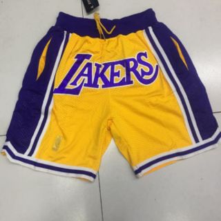 just DON shorts lakers jersey shorts black yellow Purple nba basketball shorts (3)