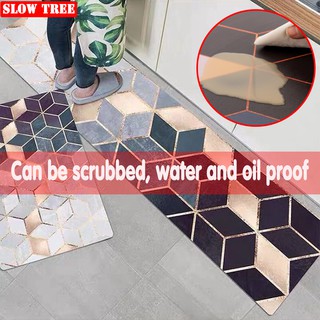 Nordic Ins Kitchen Carpet Floor Mat Waterproof and Oil-proof Anti-slip PVC Leather Mat (1)