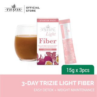 TRIZIE Light Fiber 3 Day [Fiber Drink with Psyllium and Oat Fiber, Spirulina for Weight Maintenance] (1)