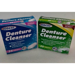 Oral Care❃IODENT DENTURE CLEANSER WITH WHITENING TABLETS MADE IN USA COMPARE TO POLIDENT
