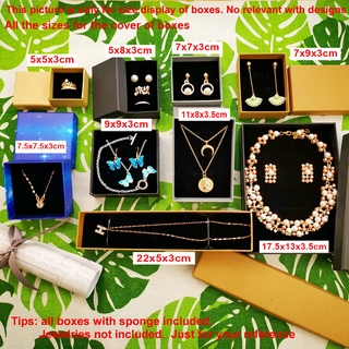 Classic White Black Jewelry Box Sponge Included High Quality Paper Gift Box Necklace Earrings Storage for Gifts #5040 (2)
