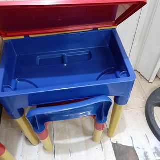kiddie table with compartment and chair