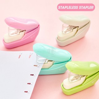 【Good office supplies】M&G Cute Eco-friendly Stapleless Stapler without stapless staple-free Mini Kaw