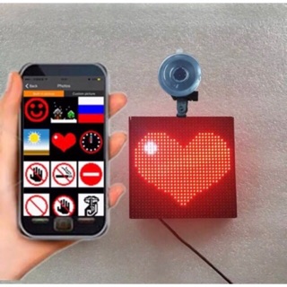 Emoji Real Time Draw Full Color Adjustable Led Smiley Face Bluetooth Clear Car Display (1)