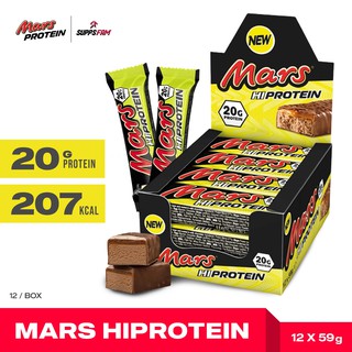Mars High Protein Bar (12 bars x59g) - High Protein Energy Snack with Caramel, Nougat and Real Milk