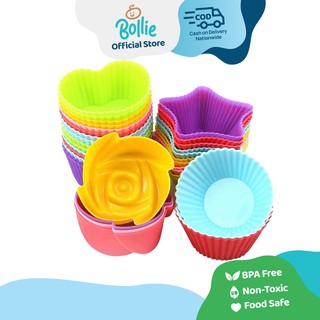 Bollie Baby 24pcs Reusable Silicone Baking Cups (Cupcake Molders)