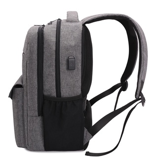 Lekesky baby bag mother bag laptop bag USB interface backpack large capacity (8)
