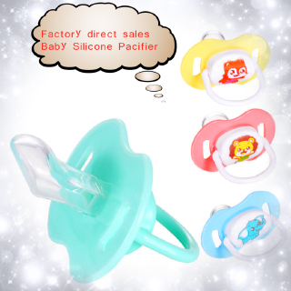 Sponge Pacifier / Round Baby Pacifier Cartoon Silicone Sleeping Pacifier Newborn Baby Comforting Pacifier With Lid