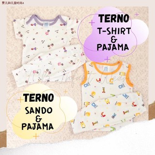 ○✴Small Wonders Terno Tshirt/Sando and Pajama for Newborn Baby (0-6 months old)