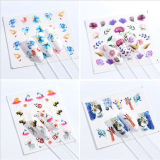 3D animals/pet Nail Stickers Gold Nail Art Manicure Transfer Decals (1)