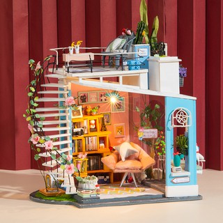 Robotime DIY Wooden Miniature Dollhouse 1:24 Handmade Doll House Model Building Kits Toys (3)