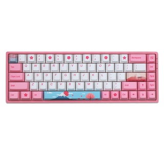 Sakura Theme 139 Key PBT Hot Sublimation Cherry Height Key Cap Suitable for 61 / 68 / 87 / 104 Key Mechanical Game Keyboard Keycap