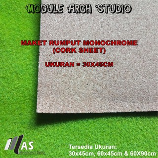 Monochrome Grass Maket 30x45cm - Broken Cork 1mm - Cork Sheet