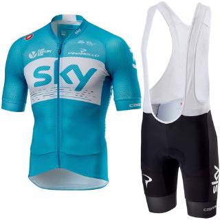 Cycling Jersey Mens Cycling Jersey SKY RC Team Pro Cycling Clothing Blue Men Cycling Jersey MTB Sports Wear