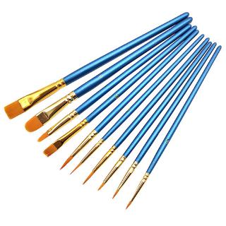 10Pcs Artist Paint Brushes Set Kit Professional Watercolour Painting Craft Art