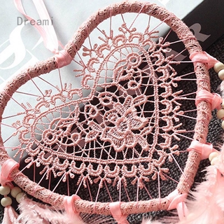Dreami Heart Handmade Dreamcatcher Wind Chimes Indian Style Feather Pendant Dream Catcher