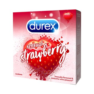 Janeena Durex Sensual Strawberry Flavored Condoms 3s