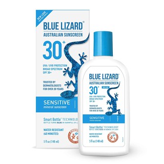 Blue Lizard Sensitive Mineral Sunscreen SPF 30+ UVA/UVB Protection, 5 oz (No Chemical Actives)