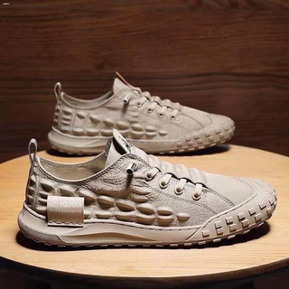 ☁◕►2021 summer new style ice silk canvas shoes men's shoes Korean version one-step lazy trendy shoes