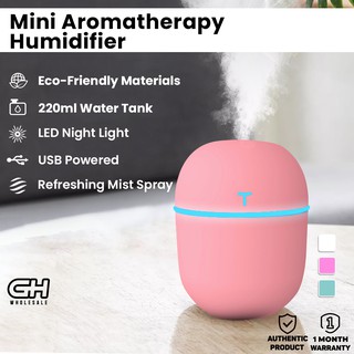 Mini Humidifier Aromatherapy Mist Spray with LED Night Light USB Plug-In Type