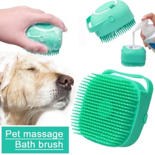Pet Grooming Shampoo Dispenser Dog Bath Massage Brush Comb Bathroom Shower Brush for Dogs Cats (1)