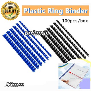 12mm 100PCS/BOX PVC binding aprons 21 rings A4 file comb binding machine plastic rings