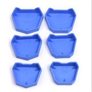 Dental 6 Pcs/Pack Lab Model Former Base Molds Blue Color Two Types with Notches