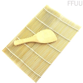 【spot good】☼Sushi Rolling Maker Bamboo Roller Diy Mat And Rice Paddle