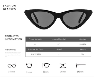 UV400 Ancient Triangle Cat Eye Sunglasses Korean Fashion Ins Small Frame New Style Sunglasses (9)