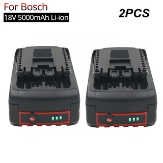 2PCS BAT609 Replacement Batteries 18V 5000mAh Lithium for Bosch 18V rechargeable Battery BAT618 BAT6