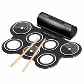 Portable Foldable Silicone Electronic Drum Pad Kit Digital USB MIDI Roll-up with Drumstick Foot Peda