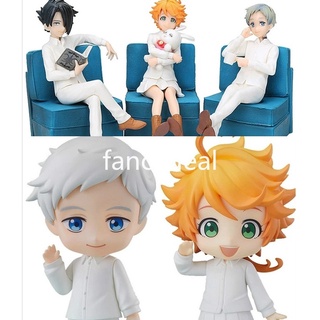 Anime The Promised Neverland Emma Norman Ray Sofa Ver. Nendoroid #1092 PVC Action Figure Collection Toy (1)
