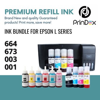 Ink Set! Lahat Colors Compatible Refill Ink 003 001 664 673 Ink Set for Epson L series - 70ml