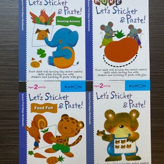 Kumon My First Steps Workbook Let’s Sticker & Paste (real physical book)