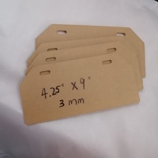 (3MM)Blank Acrylic MC Plate Number 4.25in x 9in For Motorcycle