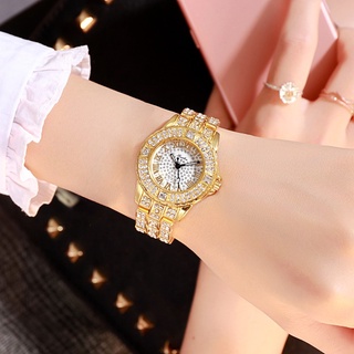 Women Crystal Watches Fashion Starry Steel Belt Elegant Rhinestone Casual Quartz Stainless Steel Watch (5)
