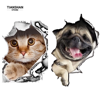 NEW&COD Funny Cat Dog Toilet Seat Cover Lid Sticker Bathroom Wall Art Decal