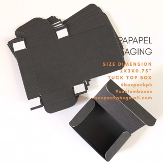 Black Packaging Box 2x3x0.75in
