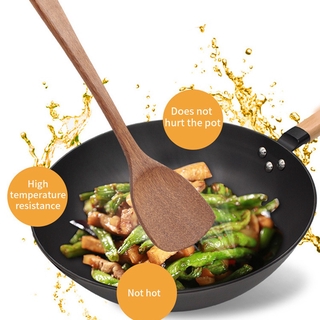 Wooden spatula kitchen nonstick wooden kitchenware wooden spoon Wooden Spatulas, Kitchen Utensils, Cooking Utensil, 100% Healthy Utensils from High Moist Resistance Teak, Eco-Friendly Wood Spatula for Non Stick Cookware (9)